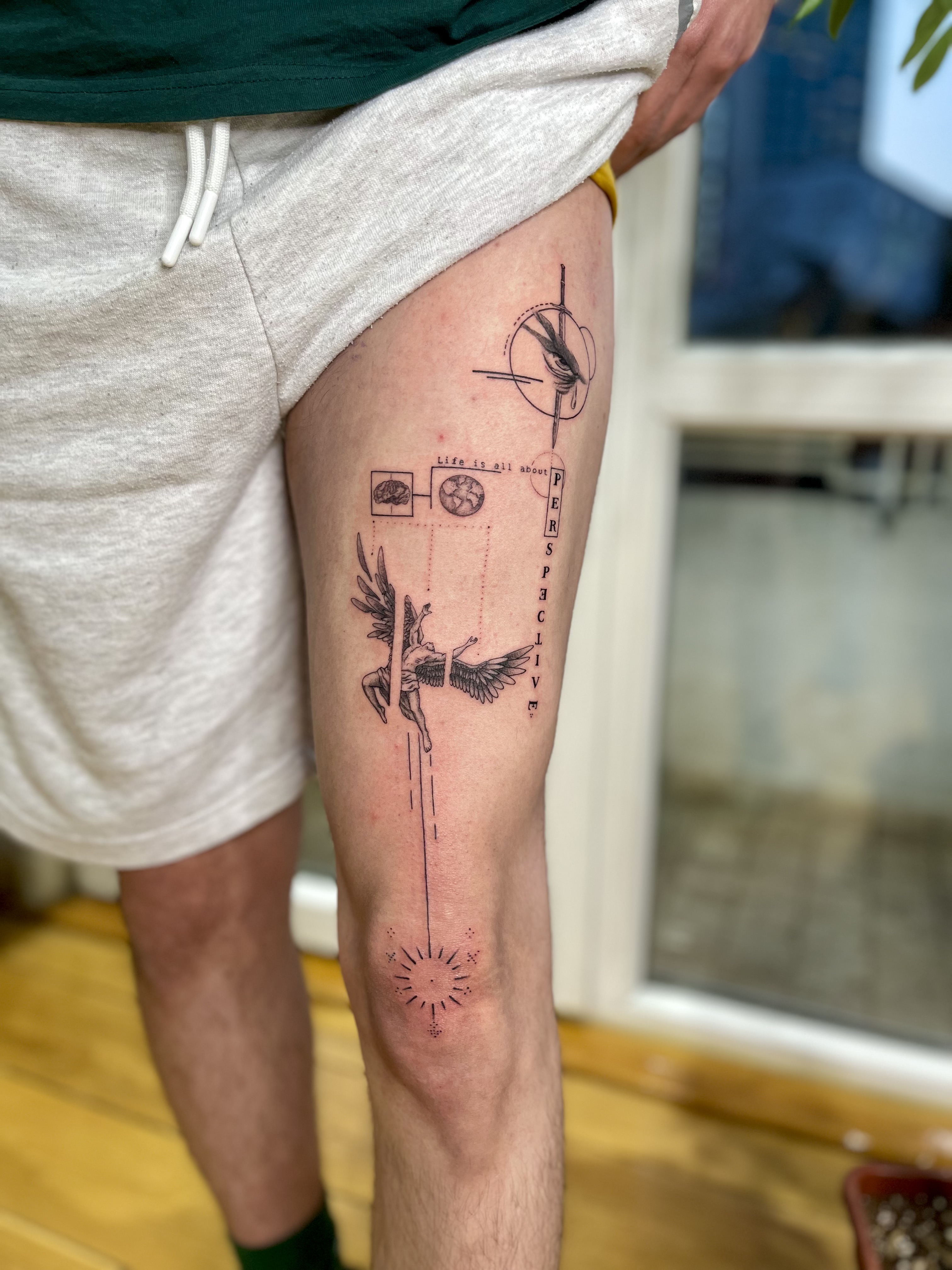 Individuelles Fine Line Tattoo Design Antalya